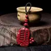 Chaveiro de cinábrio cru, cinábrio dourado-púrpura de alto teor, pingente de ano do zodíaco, acessório de bolsa, joia de presente, atacado e dropshipping