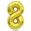 Balão decorativo de folha de alumínio dourado prateado digital de 32 polegadas para aniversário de um mês