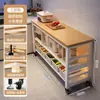 Novo Rack de Armazenamento para Cozinha, Armário de Armazenamento Multifuncional, Bancada de Corte de Legumes de Chão, Micro-ondas para Legumes e Frutas, Rack de Armazenamento para Panelas e Frigideiras