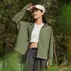 Roupa de Proteção Solar Secagem Rápida Verão 2026 Novo Estilo Anti-UV Respirável Seda de Gelo Jaqueta Roupa de Proteção Solar Estilo Casal Com Capuz
