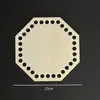 1 pieza Cesta Redonda Hecha a Mano Creativa Base para DIY Almacenamiento Base de Madera Natural Placa Gancho Base para Bolsa Tejida