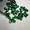 Cara de Anillo de Espinela Verde Nano Forma de Pera, Piedra Suelta de Esmeralda Sintética Forma de Gota de Agua, Superficie Lisa de Fondo Plano, Al por Mayor en Stock