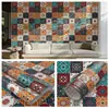 Papel Tapiz de Pared de Fondo para el Hogar Bohemio con Patrón Retro Pegatina de Pared Autoadhesiva Pegatina Impermeable a Prueba de Humedad Papel Tapiz de Decoración para Renovación