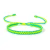 Pulsera Juvenil de Dos Tonos Estilo Nuevo Transfronteriza, Colorida Cuerda Tejida a Mano de Moda, Pulsera Ajustable Fabricante del Festival del Bote del Dragón