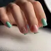 Coleção Minimalista Francesa Nova Transfronteiriça de Adesivos para Nail Art, Unhas Postiças Prontas, Unhas Quadradas Curtas Usáveis, Adesivos para Unhas Atacado