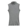 Europeu e americano sexy interior pilha colar sem mangas colete feminino 2025 novo puro estilo coreano elegante slim-fit base top
