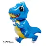 Globo de Película de Aluminio con Botón 3D de Dinosaurio de Dibujos Animados Stegosaurus Triceratops Decoración para Fiesta de Cumpleaños Infantil