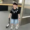 Trajes de Manga Corta para Niños, Ropa Deportiva Infantil, Ropa de Verano 2026, Ropa Nueva de Verano para Niños, Conjuntos de Marca Frescos y Modernos