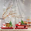 Placa Decorativa de Mesa de Natal, Placas Decorativas Centrais de Mesa do Papai Noel para Festa de Natal de Inverno