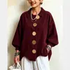 2026 Europeo y Americano Transfronterizo Amazon Otoño/Invierno Nuevo Estilo Solapa Grande y Botón Metálico Super Grande Chaqueta de Pana Super Grande