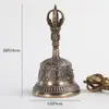 Vajra Campana y Vajra Bastón Nepalíes, Campana Budista de Seis Sílabas de Xizang, Campana de Mano, Instrumento Ritual Campana Despertadora, Adorno con Sonido Nítido