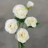 Flores Artificiais Brancas para Decoração de Casamento, Flores de Seda, Ornamentos de Flores Artificiais, Arte Floral Seca, Materiais de Rosa, Arranjo de Flores para Corredor, Arranjo de Parede e Chão