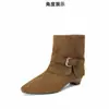 Nuevas botas de moda retro francesas otoño/invierno 2026, botines con plataforma interior, botines cortos, modernas botas estilo Martin para mujer