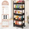 Carrinho de armazenamento pequeno, prateleira de chão multicamadas para quarto, banheiro, produtos de bebê e cozinha, prateleira móvel para lanches