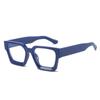 Armazones Cuadrados de Borde Irregular para Gafas, Armazón Cuadrado Estilo Minimalista de Hong Kong Carey, Armazones para Gafas Nerd
