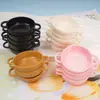 Mini Cena em Miniatura Modelo Artificial Pequeno Hot Pot Binaural Enfeites Criativos Casa de Brincar Brinquedo Casa de Bonecas Modelo