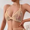 Talla Extra XL Encaje Europeo y Americano Sexy Sujetador de Copa Triangular con Tirantes de Encaje para Mujer Sexy Top 8811A
