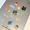 Pegatinas de Epoxy Estilo Coreano con Alto Valor Estético, Pegatinas de Gelatina Adhesivas 3D Estilo Ilustración Ins, Gato Negro Pequeño para DIY de Teléfono