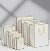 Bolsas de Regalo de Papel con Impresión de Logo en Stock, Bolsas de Compras Creativas, Bolsas Tote Promocionales para Joyería al por Mayor