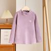 Camiseta Interior de Terciopelo para Niñas, Top Interior de Cuello Alto Medio para Invierno de Niños, Capa Base Gruesa Cálida para Niños Talla Mediana y Grande, Categoría A