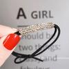 Cuerda para el pelo de pedrería estilo coreano Anillo para el pelo de celebridad cibernética Banda elástica simple y elegante para coleta Anillo para el pelo de cristal Accesorios para el pelo de chica a la moda