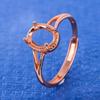 Anillo de soporte vacío de joyería Caibao, plata 925, sin incrustaciones de gemas, simple y generoso, venta al por mayor, una generación de cabello, piedra principal de 6 * 8 mm