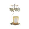 Set de Velas Navideñas con Aroma a Oro y Disco Delgado en Stock del Fabricante con Candelabro de Linterna Giratoria, Regalo Festivo para el Hogar