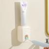 Lavabo de baño para el hogar montado en la pared sin perforaciones Estante exprimidor de pasta de dientes Exprimidor automático de pasta de dientes