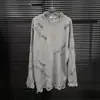 Novo Outono 24 Pinos Suéter Decorativo Feminino Nicho Moda Preguiçosa Manga Longa Rasgada Top de Tricô