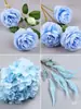 Flor Azul Flor de Boda Lade Ruta de Flores Decoración de Boda con Flores Floricultura Flor Artificial Arco de Hortensias Flor