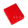 Caja de Joyería de Terciopelo Flocado, Caja de Empaque Roja de Terciopelo Cortada, Caja de Pulsera con Borla de Lino, Caja para Anillos y Pulseras