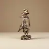 Figura de Rana Héroe Estilo Vintage de Latón Puro, Adorno Creativo de Rana para Escritorio de Oficina en Casa, Artesanías, Venta al por Mayor para Puestos de Mercado