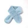 Cachecol infantil de cor pura para comércio exterior, outono e inverno, cachecol leve e quente, cachecol de lã de coelho feminino, cachecol grosso e quente para bebê
