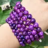 Cuentas Redondas de Cristal de Dragón Morado Oscuro de 6/8/10 mm Accesorios para Joyería Pulsera DIY Collar Joyería Materiales para Venta al por Mayor