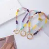 Colgante de Cadena para Teléfono Móvil de Amatista Natural, Moda Nacional, Nuevo Llavero Popular en Internet, Colgante para Bolso al por Mayor