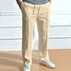 Pantalones Casuales Transfronterizos de Amazon 2024 para Hombre Color Sólido Deportivos de Cintura Alta con Cordón Pantalones Largos Talla Grande Estilo Primavera y Otoño