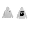 Sudadera con cremallera estilo europeo y americano transfronteriza con estampado de letras, número 8 negro, sudadera con cremallera casual unisex Stu