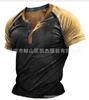 Camiseta Casual de Verão 2022 Masculina para Exterior Retrô com Estampa da Rota 66 Camiseta Henry