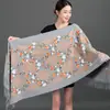 Xale Bordado Exquisito Nepalês Bordado Vermelho de Casamento Imitação de Caxemira Lenço Estilo Étnico Chinês Uso Duplo para Mulheres