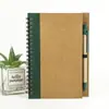 Cuaderno de Bolsillo Espiral Simple con Cubierta de Papel Kraft, Diario, Bloc de Notas, Cuaderno Espiral