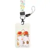 Fu Shan Mochila Gatito Camarón Frito Gatito Set de Tarjetas de Campus Cuerda Larga Tarjeta de Pecho Tarjeta Antiperdida Tarjeta de Comida Tarjeta de Trabajo de Metro Colgante del Cuello
