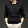 Sudadera de Alta Calidad para Hombre con Lana de Oveja Otoño 2025 Nueva Cuello Redondo Casual, Cómoda y Versátil Camiseta Interior de Manga Larga