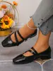 Zapatos Mary Jane Cuadrados de Estilo Retro para Mujer, Nuevo Modelo 2026, Correa Doble Hebilla, Tacón Grueso, Suela Suave, Zapatos Casuales de Cuero