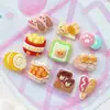 Mini Oso Lindo Juguete de Comida Pan Papas Fritas Garra de Oso Puff Accesorios de Resina DIY Accesorios Decorativos para Tocados Zapatos