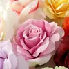Flores de Simulação Cabeças de Flores de Rosa de Seda Flores de Simulação Decoração de Casamento Materiais de Flores DIY Arranjo de Parede de Flores Feito à Mão Acessórios de Flores Artificiais