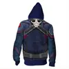 Moletom com Zíper 3D Capitão América Vingadores 4 cosplay Anime Mercadoria Blusa