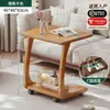 Mesa auxiliar de sofá de madera maciza, mesita de noche móvil, mueble auxiliar para uso doméstico en salas de estar, mesa de centro pequeña para apartamentos, mesa auxiliar, mesa de café pequeña