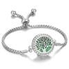 Pulseira Espiral de Aço Inoxidável Nova Europeia e Americana Padrão Vazado Difusor de Óleo Essencial Pulseira de Casal Joia