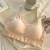 Sujetador para Niñas sin Aros Estudiantes Secundaria Preparatoria Desarrollo Tirantes Ropa Interior Taza Fija Integrada Chaleco Pequeño