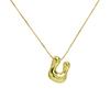 Amazon Venta Caliente 18k Latón Esmalte Globo Burbuja Lindo Gordito 26 Letras Inglesas Colgante Collar